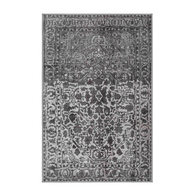 Tapis gris/beige traditionnel Cormican