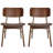 Hartzog Set of 2 Dining Chairs - Solid Wood Frame with Upholstered Fabric Seats - Open Back Kitchen & Dining Room Chairs-1133256372-1088911156