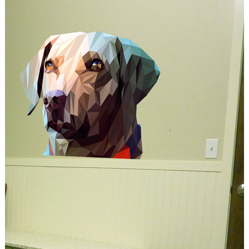 Adhésif décoratif chien Labrador, H 33 po x l 33 po