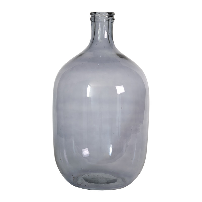 Handmade Glass Table Vase, Gray