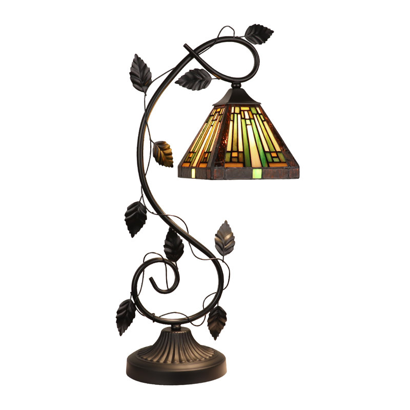 CHLOE Lighting INNES Tiffany-Style 1-Light Mission Accent Table Lamp 6" Shade