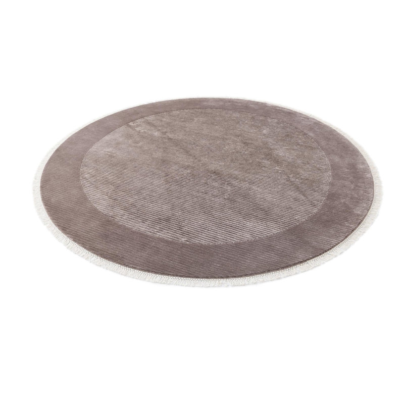 Tapis rond brun clair Howard