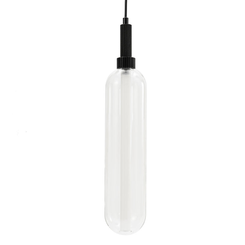 1 - Light LED Single Pendant, Black