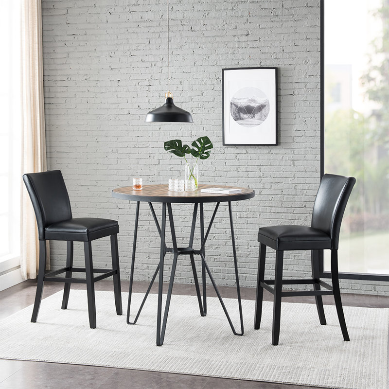 Tabouret de bar et de comptoir, Noir, Tabouret de bar (siège d'une hauteur de 30,7 po)