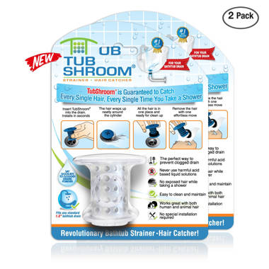 TubShroom Chrome Bathtub Drain Protector Hair Catcher - Fits Any Standard Tub  Drain - Easy to Clean - No More Tangled Messes in the Bathtub & Shower Drain  Accessories department at