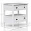 Table de chevet ouverte avec 2 tiroirs