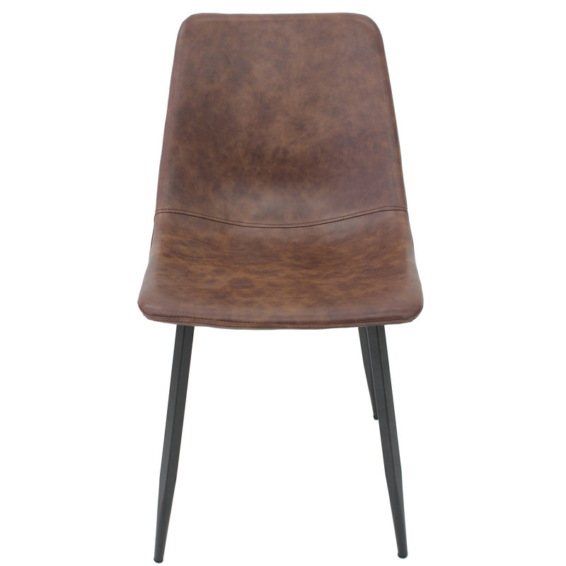 Chaise d'appoint rembourrée Khoury, Brun