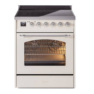 ILVE Nostalgie II Series 30 inch Induction Range with 4 Induction Elements (Glass Door)