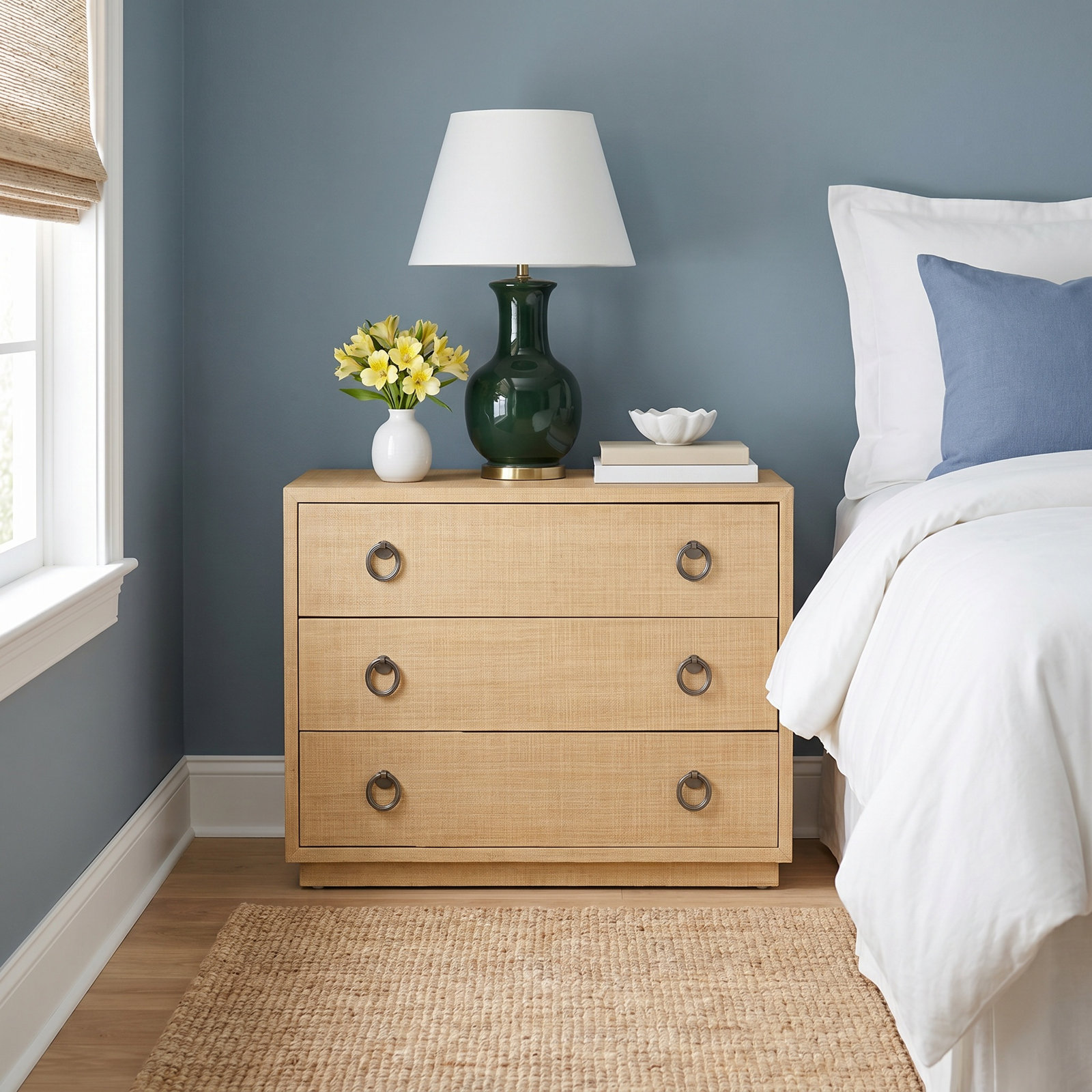 Caterina 3-Drawer Oak Nightstand