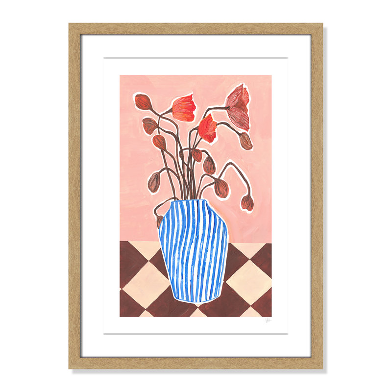 Poppies Print par Violets Print House, 17'' W x 23'' H, Imprimé mat, Naturel