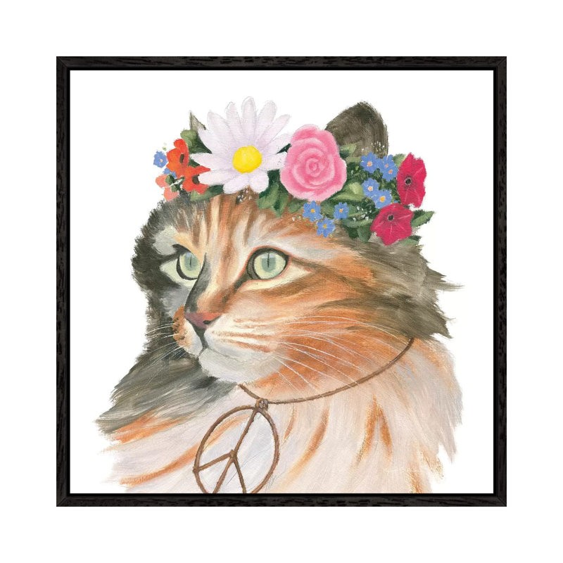 Cattitude I by Myles Sullivan - Floater Frame Gallery-Wrapped Canvas Giclée on Canvas, Black Framed Canvas