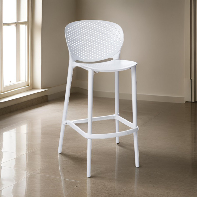 Anferny Counter Stool, White, Bar Stool (30" Seat Height)