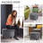 Round Linen-Touch Fabric Storage Footstool Ottoman Button Tufted Footrest With Removable Lid