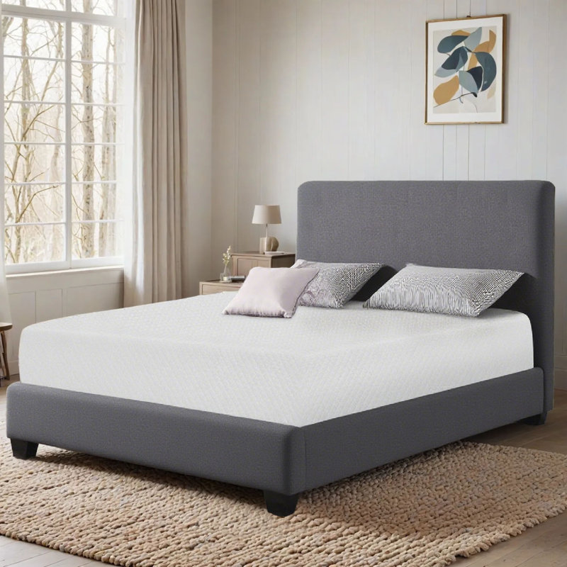 Matelas en mousse mémoire et gel de 20 cm (8 po), fermeté moyenne, livré en boîte, soulagement des points de pression et sommeil frais, matelas de soutien en mousse