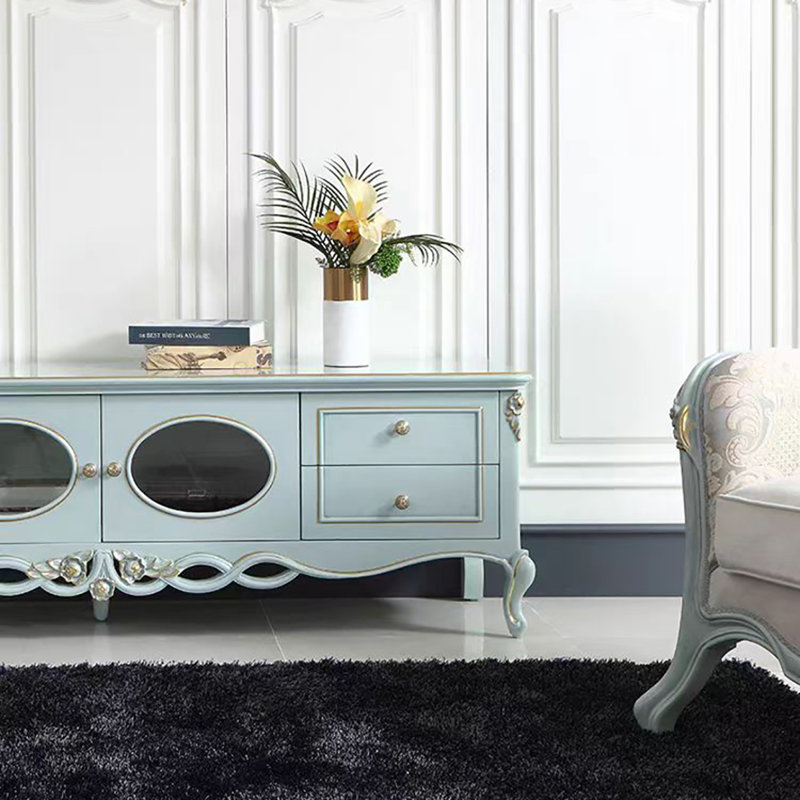 Meuble télé simple et léger, H 21,70 po x l 78,70 po x P 18,90 po