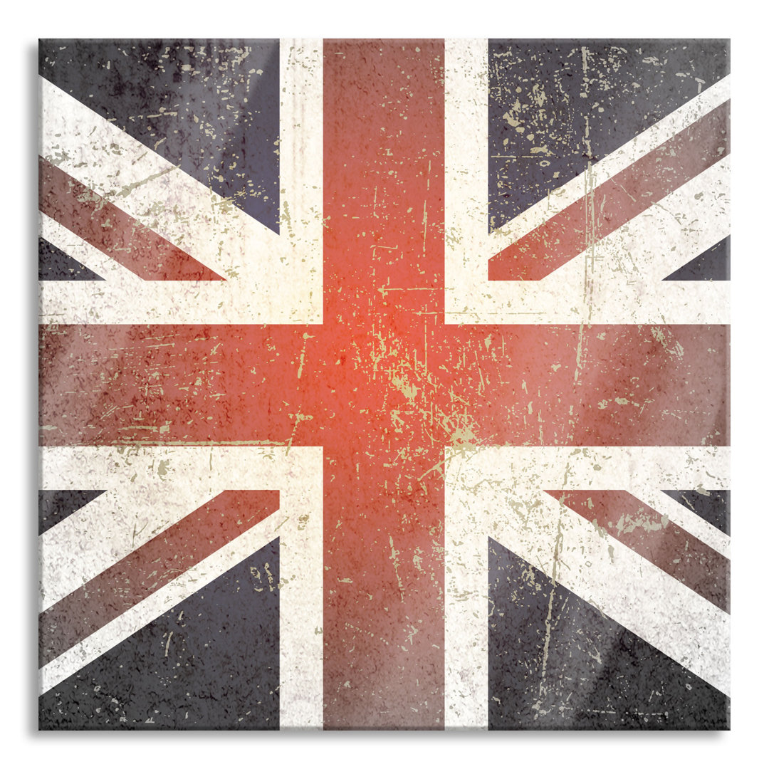 Glasbild Britischer Union Jack