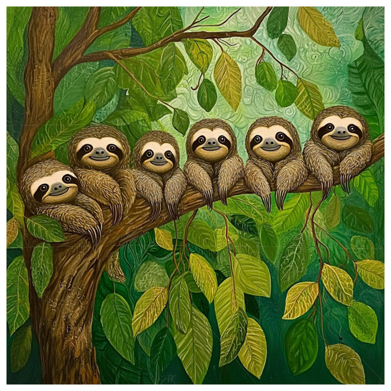 Housse de couette Sloths Bedding Animals Boho Boho, Très grand lit
