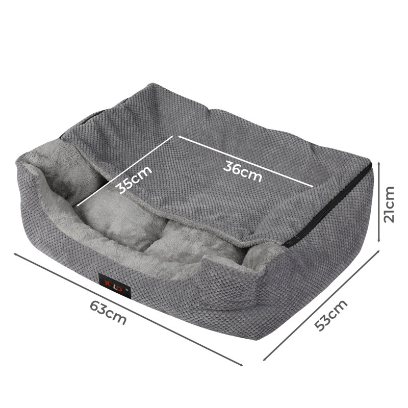 Polyester Pet Bed, 21cm H x 63cm W x 53cm D