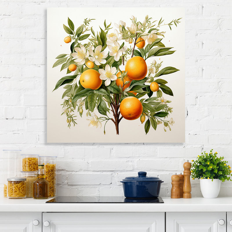 Fruit, art mural sur toile, arbre, reproduction botanique, H 30 po x l 30 po x P 1 po, Toile tendue