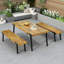 1 table et 2 bancs