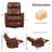 33" Wide Genuine Leather 360° Swivel Rocker Manual Recliner with Wingback and Flared Arms Design