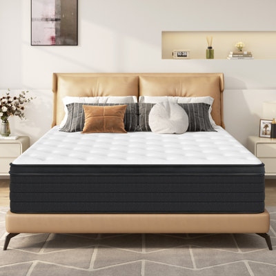Wallis 12" Medium Cooling Gel Memory Foam Hybrid Mattress by Alwyn Home
