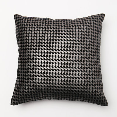 Houndstooth Cotton Reversible Pillow Cover