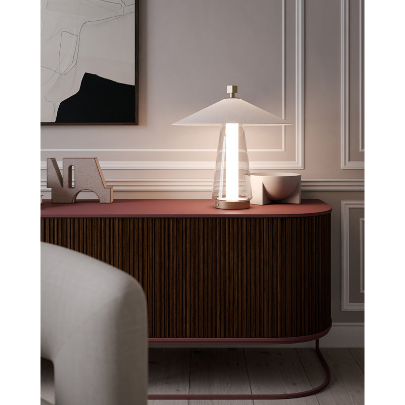 Asia Table Lamp, Satin Golden Nickel