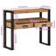 Wood Solid Acacia Wood, Metal 90 X 33 X 75 Cm Side Table