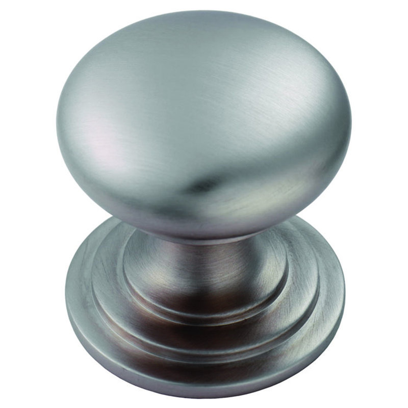 VICTORIAN KNOB (ONE PIECE) 25Mm, Stainless Steel Effect, 3.2cm H x 3.2cm W x 3.2cm D