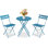 Ensemble bistro 3 pièces - Mobilier de patio pliant peu encombrant en acier avec 2 chaises et table bistro, pour patio extérieur, balcon, jardin