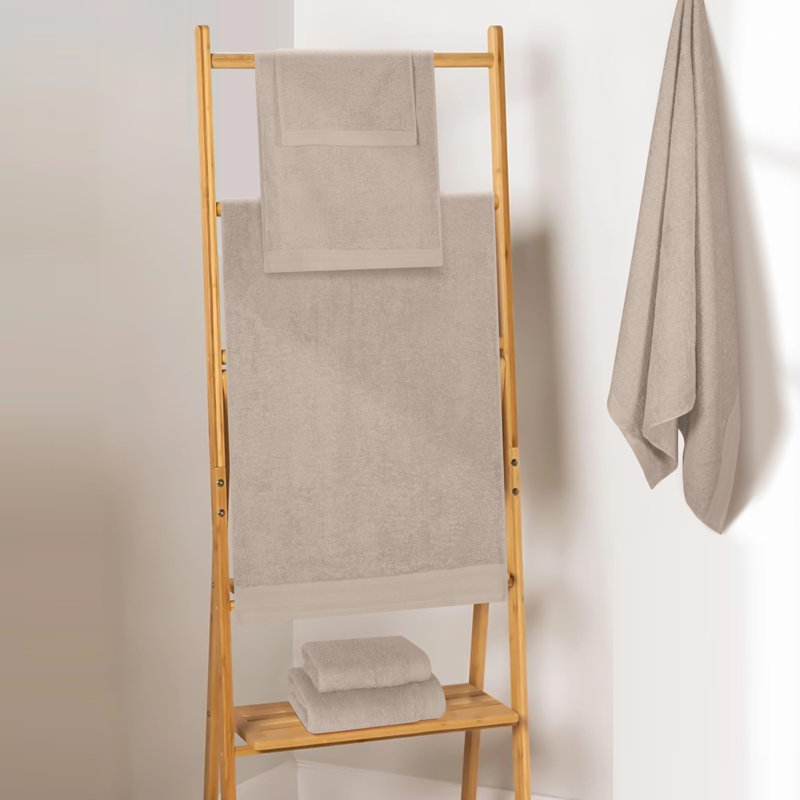Organic Cotton Beige 6-Piece Bath Towel Set