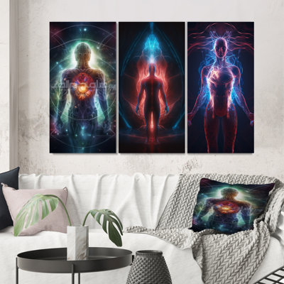 «Etheral Body Glowing Light Awakening I», 3 pièces