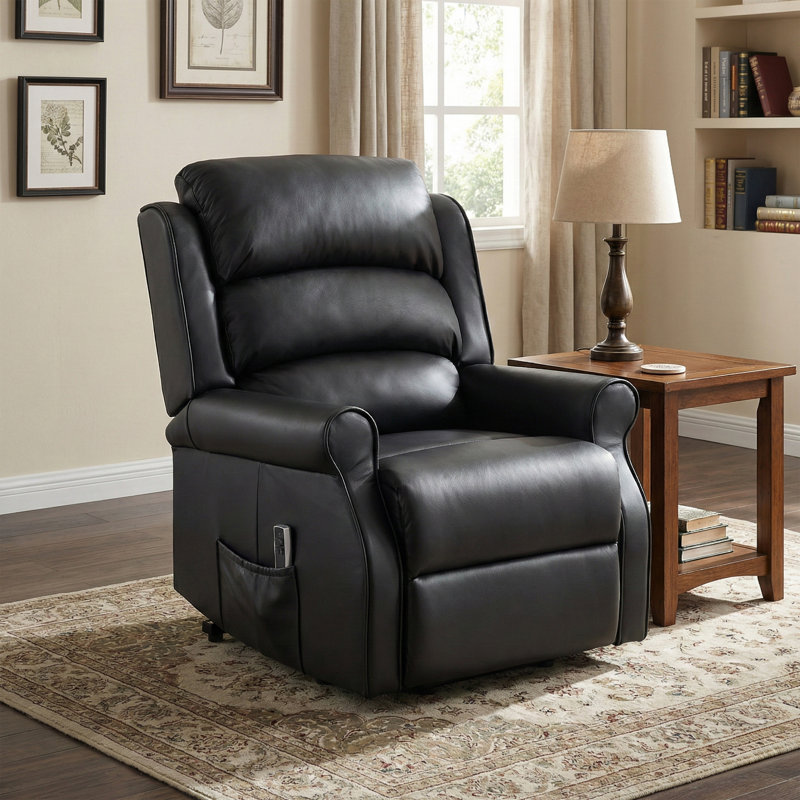 Chelly 79cm Wide Lift Assist Standard Recliner, Black