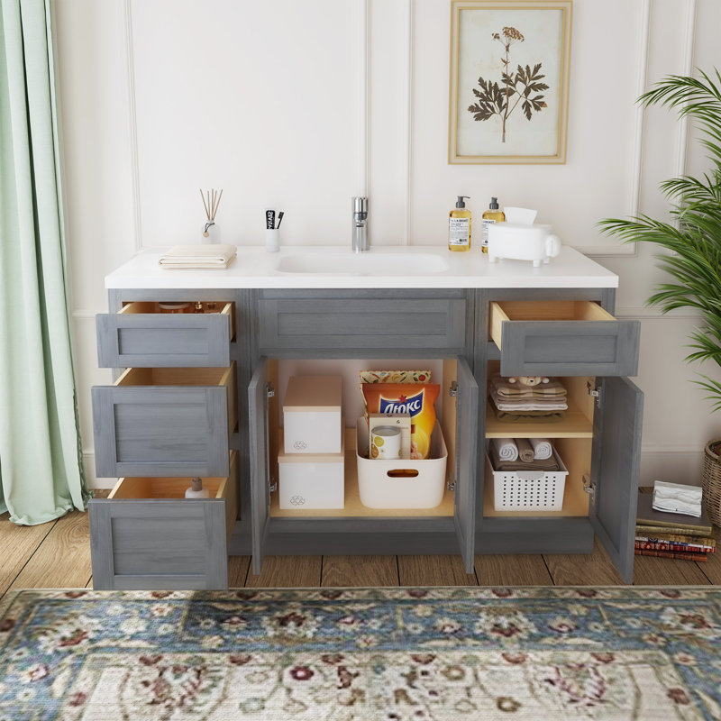 48 base de meuble-lavabo simple seulement, Argent