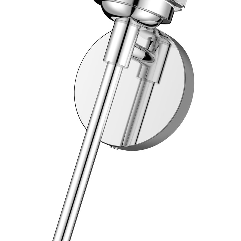 Carminella Steel Armed Sconce, Polished Chrome