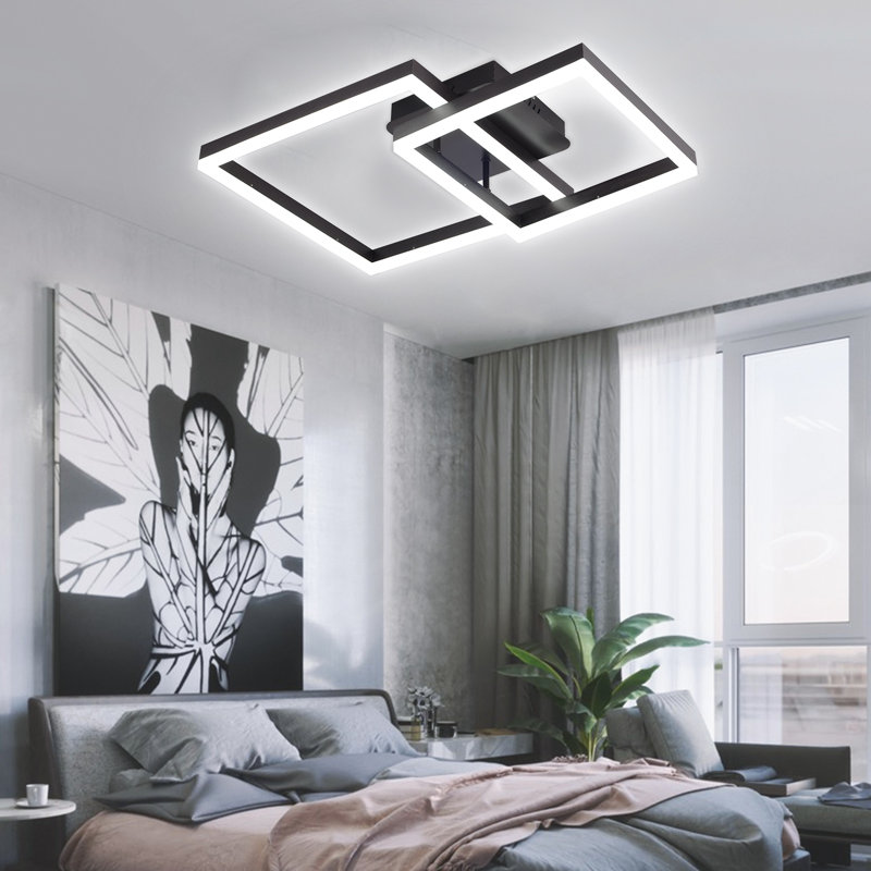 Plafonnier encastré à 2 lumières DEL
