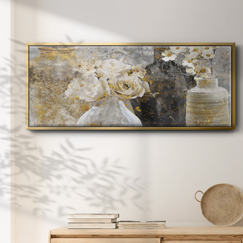 Fleur Couture - toile encadrée, H 20 po x l 50 po