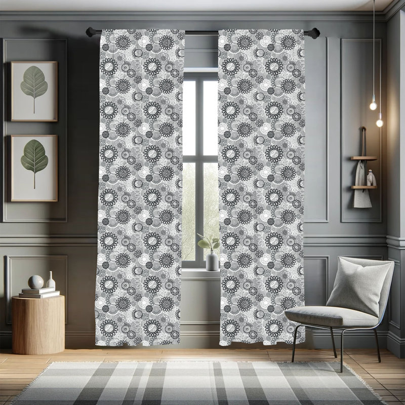 Semi-Sheer Rod Pocket Curtain Panels, 28" x 84"