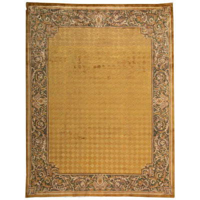 Hand-Knotted Wool GOLD Area Rug