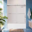 Porte de baignoire coulissante double sans cadre de 56 à 60 po x H 60 po avec verre trempé de 3/8 po-103173529