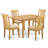5 Piece Dining Set Includes a Square Dinner Table and 4 Kitchen Dining Chairs, Mahogany-88136578-88136574