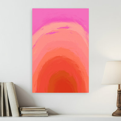 Pink Serenity Waves Abstract Bold Colorful Wall Art Print