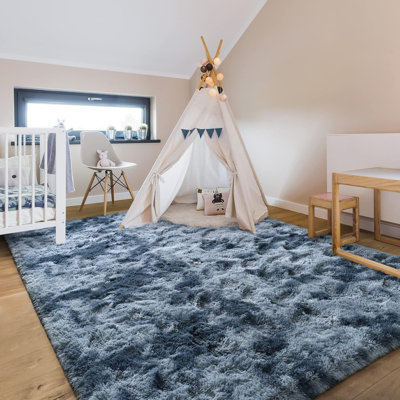 Shahen Shag Blue Area Rug