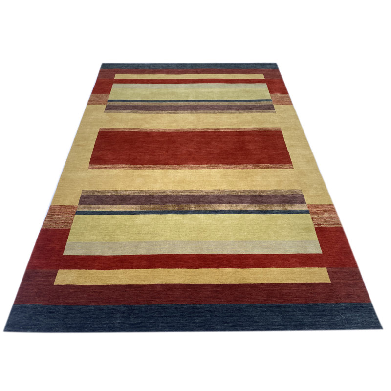 Solid Colour Wool Hand Loomed 140cm X 200cm Area Rug