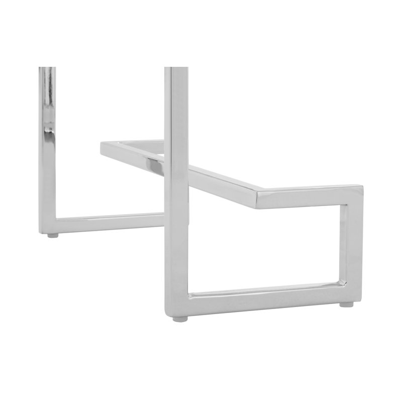 Fultz Sled Coffee Table, H 76 x W 120 x D 45 cm, Silver