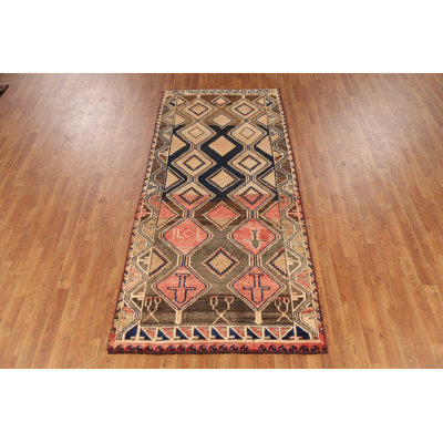 Handmade Wool Geometric Traditional Rug 4x8