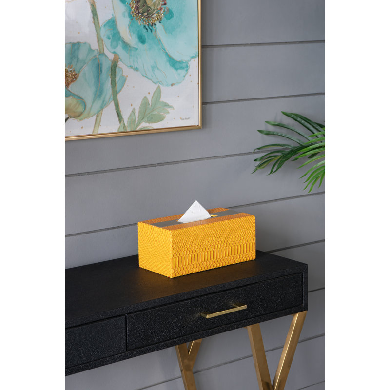 Housse pour boîte à mouchoirs en similicuir