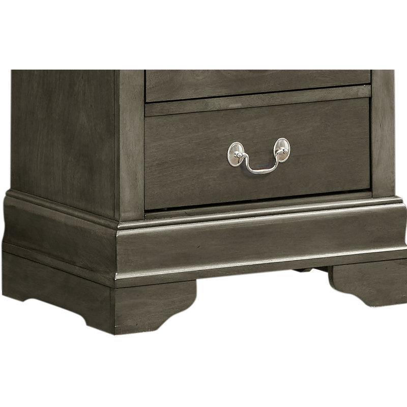Table de chevet élégante pour chambre à coucher grise - offre une option de rangement élégante et sophistiquée