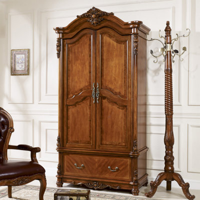 Armoire américaine en bois massif brun